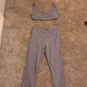 Matching Fabletics sports bra and leggings